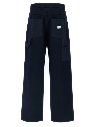 Gucci Blue Cotton Pants In Blue
