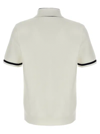 Gucci Intarsia Design Polo Shirt With Contrast Trim In White