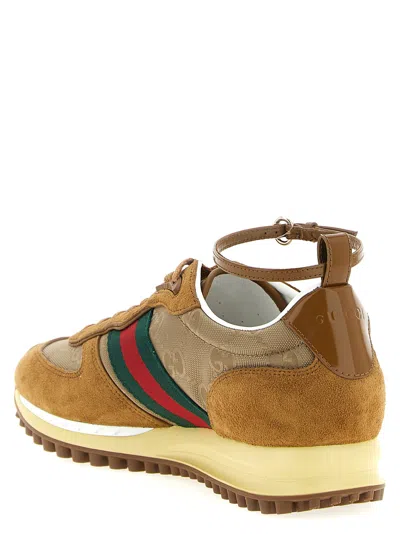 Gucci Re-motion Sneakers Brown In Multi