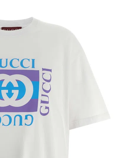 Gucci Women Cotton T-shirt With Print In White