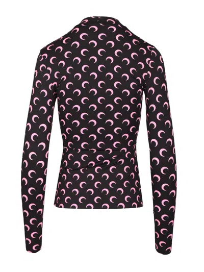Marine Serre High-neck Sweater Tops Black In Purple