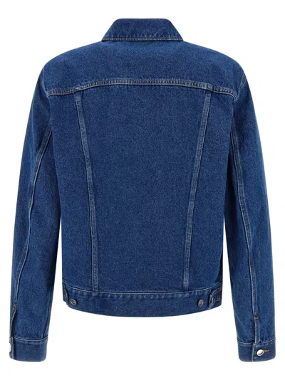 Gucci Horsebit Denim Jacket Puffer Jackets Blue In Blue