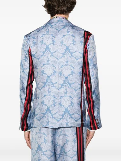 Pierre-louis Mascia Jackets Blue And Green In Multi