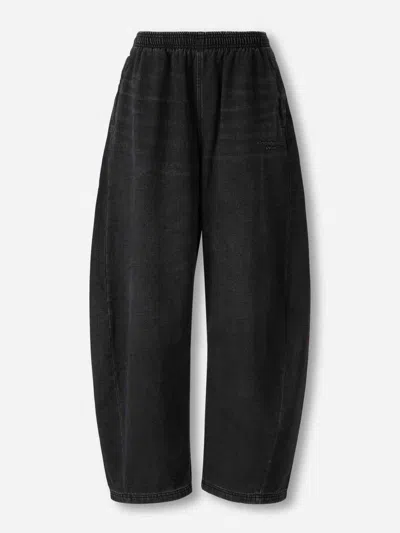 Alexander Wang Wide Sporty Jeans In Black