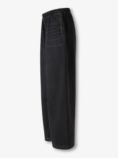 Alexander Wang Wide Sporty Jeans In Black