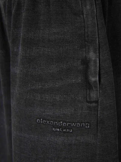Alexander Wang Wide Sporty Jeans In Black