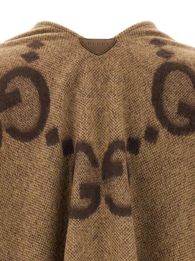 Gucci Jumbo Gg Capes Brown In Brown