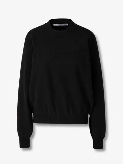 Alexander Wang Round Neck Sweater In Black