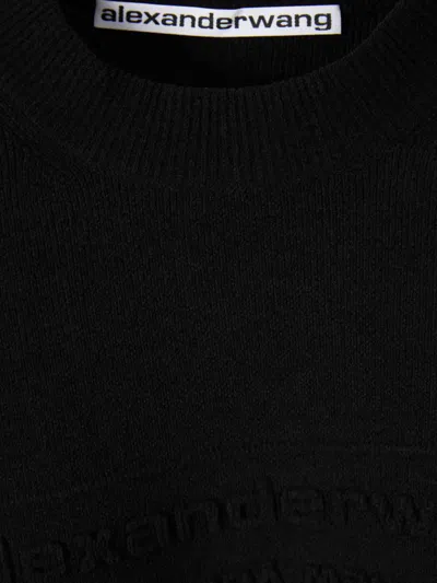Alexander Wang Round Neck Sweater In Black