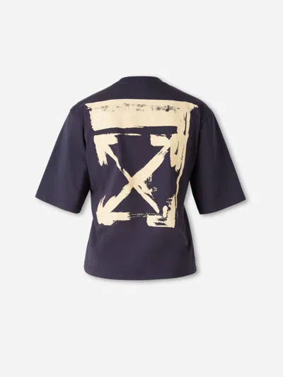Off-white Graphic Logo T-shirt In Blue