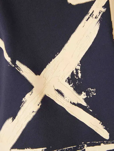 Off-white Graphic Logo T-shirt In Blue