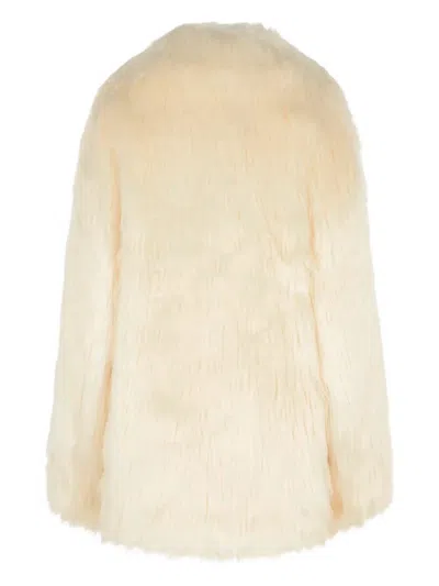 Stand Studio Katalina Faux Fur Short Coat Clothing In Neutral