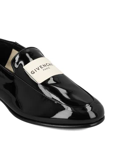 Givenchy Glossy Round Toe Loafers In Black