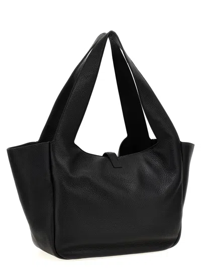 Saint Laurent Bea Cabas Ysl Tote Bag In Supple Leather In Black