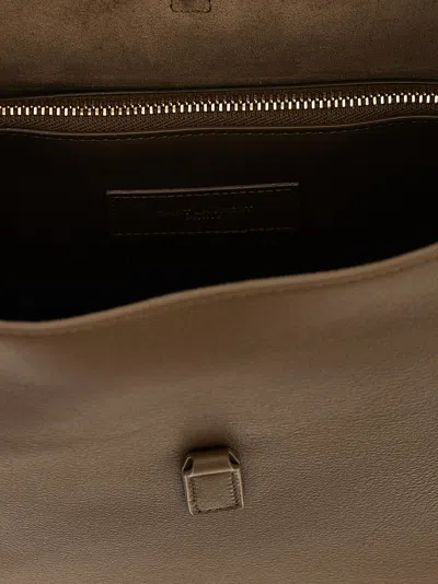 Saint Laurent Le 5 À 7 Shoulder Bags Brown