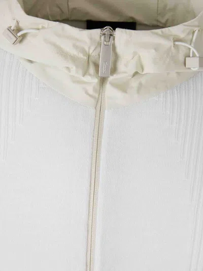 Laminar Ribbed Hooded Knit Sweater In White