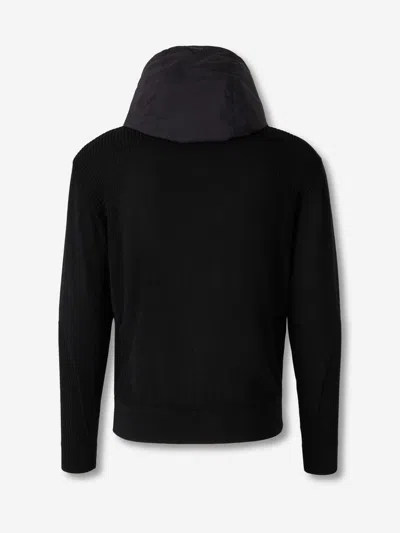 Laminar Ribbed Hooded Knit Knitwear In Black