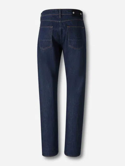 Stone Island Denim Flared Jeans In Blue