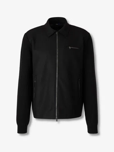 Herno Zip Cashmere Cardigan In Black