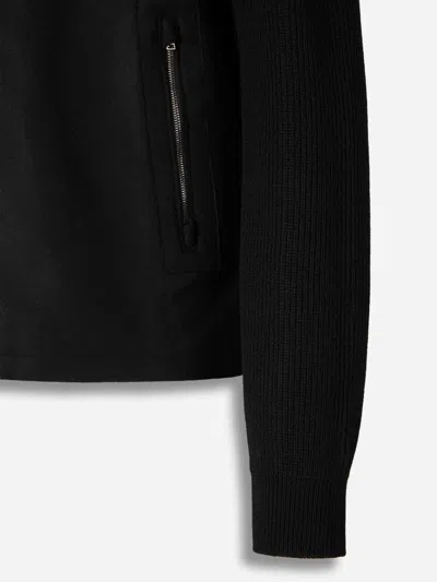 Herno Zip Cashmere Cardigan In Black