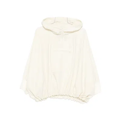 Aya Muse Pocket-detail Hoodie In White