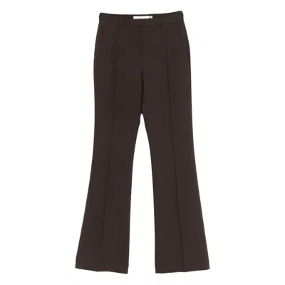 Aya Muse Seam-detail Trousers In Brown