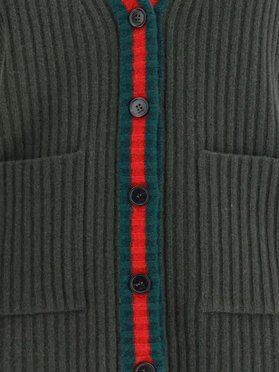 Gucci Wool Cardigan Vest In Green