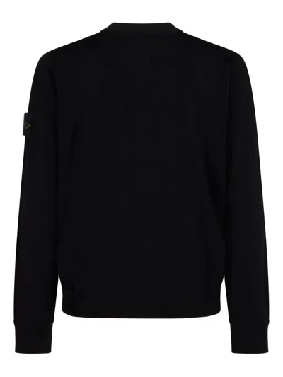 Stone Island Light Cardigan Rws Geelong Wool In Black