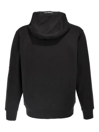 C.p. Company Sweatshirts Sweat Hooded In Diagonal Raised Fleece Clothing In Black