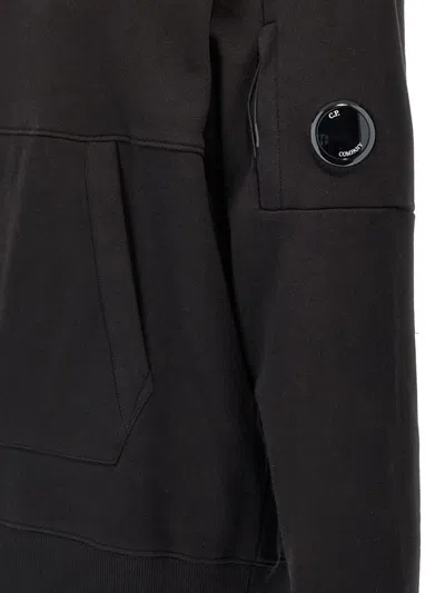 C.p. Company Sweatshirts Sweat Hooded In Diagonal Raised Fleece Clothing In Black