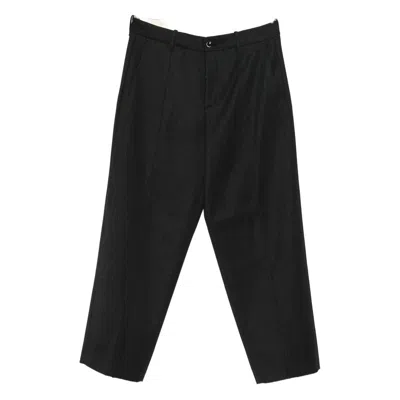 Nine In The Morning Relaxed-fit Black Trousers With Pleated Front Design In Black