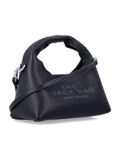 Marc Jacobs The Micro Crossbody Sack Bag In Full-grain Leatherdescription In Black