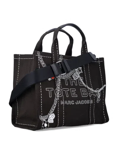 Marc Jacobs The Medium Tote Chain Print In Black
