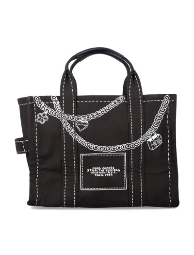 Marc Jacobs The Medium Tote Chain Print In Black