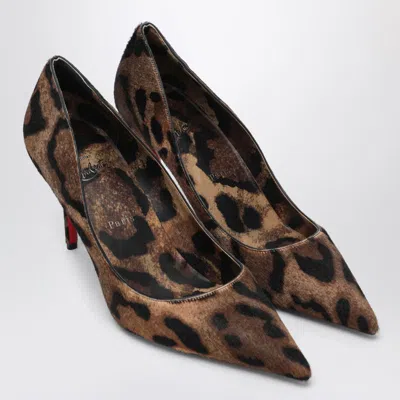Christian Louboutin Miss Z Pony Skin Pumps With Leopard Print In Brown
