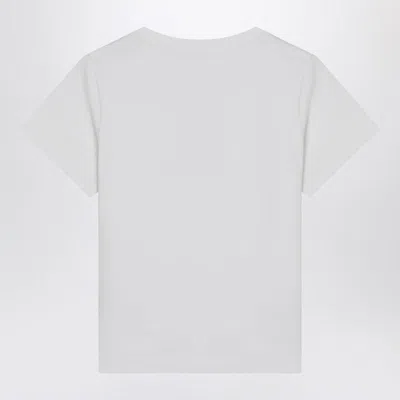 Moncler T-shirt With Embroidered Heart In White