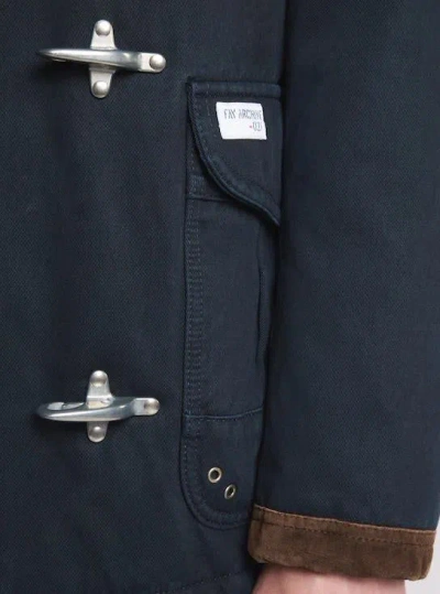 Fay 4 Ganci Cotton Jacket In Blue