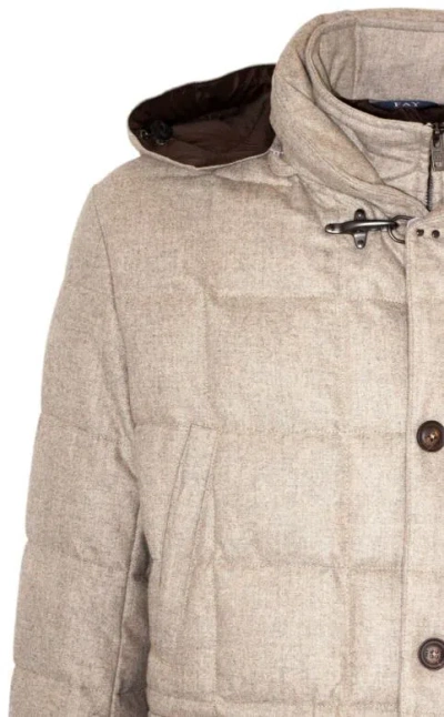 Fay Long-sleeved Cotton Jacket In Brown