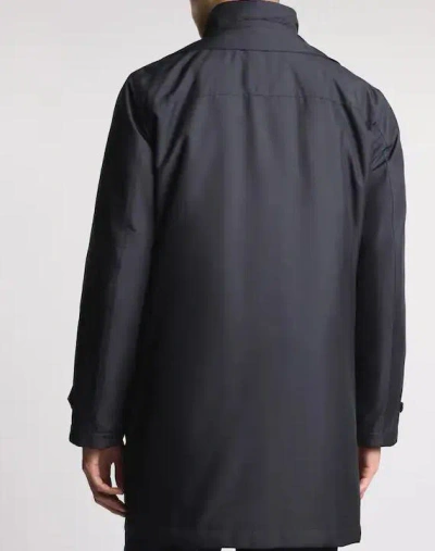 Fay Double-front Morning Coat With Padded Interior In Blue