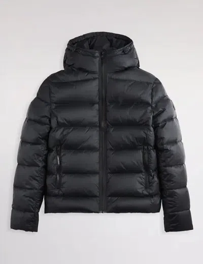 Fay Double-front Quilted Jacket In Black