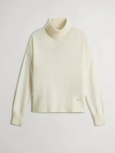 Woolrich Comfort Wool Cash Turtleneck In Neutral