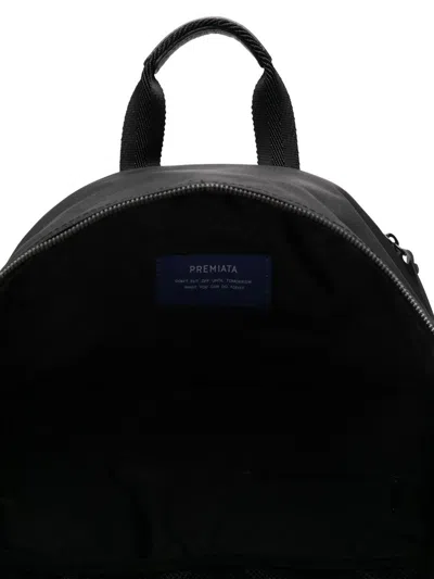 Premiata Zaino Black Nylon Backpack In Black