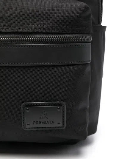 Premiata Zaino Black Nylon Backpack In Black