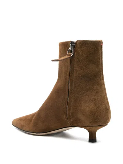 Aeyde Sofie Cow Suede Leather Tobacco Shoes In Brown