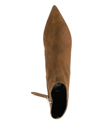 Aeyde Sofie Cow Suede Leather Tobacco Shoes In Brown