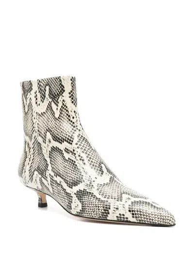 Aeyde Sofie Snake Print Calf Leather Creamy Shoes In Multi