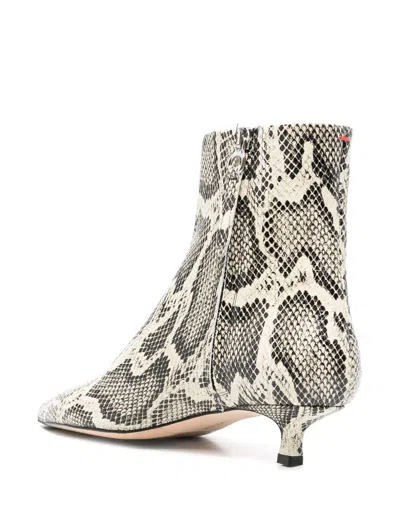 Aeyde Sofie Snake Print Calf Leather Creamy Shoes In Multi