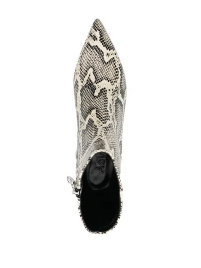 Aeyde Sofie Snake Print Calf Leather Creamy Shoes In Multi