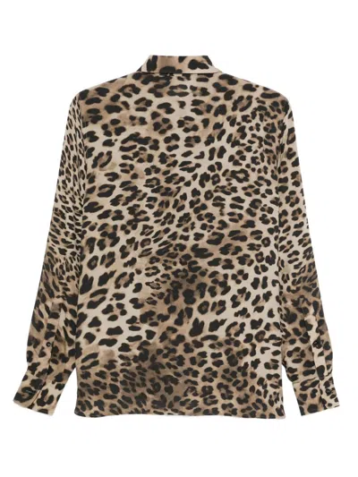 Officine Generale Elzini Button Shirt In Animal Print