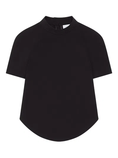 Courrèges Circle Heritage Crepe Top Clothing In Black